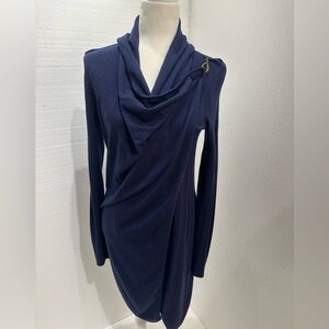 Ralph Lauren Cowl Neck Navy Blue Women's Sweater